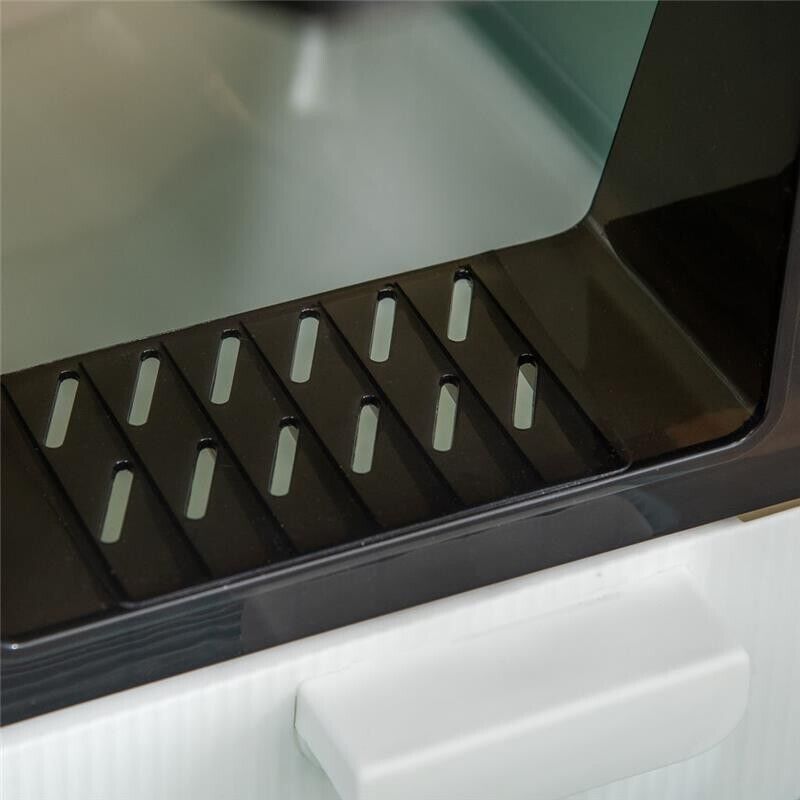 LETTIERA PER GATTI CHIUSA CON FILTRI, PALETTA E VASSOIO, STRUTTURA IN PP, 43X44X47CM, VERDE