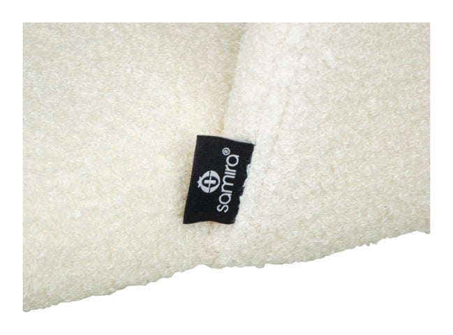 Sedia da pranzo imbottita in tessuto bianco bouclè - Zoe (2 pz) - SD08ZOPM