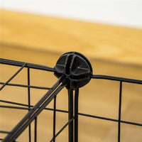 RECINTO PER CONIGLI E PORCELLINI D'INDIA MODULABILE CON ACCESSORI MONTAGGIO, 105X70X35CM - NERO