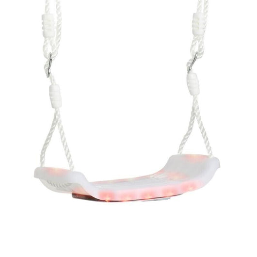 ALTALENA PER BAMBINI 9-36 MESI IN PP E PE CON CORDA REGOLABILE E LUCI LED, 39X16.5X120-180 CM, BIANCO