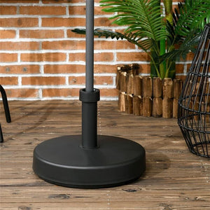 BASE PER OMBRELLONE DA GIARDINO IN PLASTICA PP MAX 18KG DI PESO, Ø45X33 CM, NERO