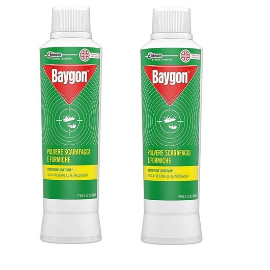 SET 2 CONFEZIONI DI BAYGON INSETTICIDA IN POLVERE SCARAFAGGI E FORMICHE 250 GR