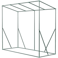 SERRA DA GIARDINO IN PE E ACCIAIO CON 4 PICCHETTI, 2 FINESTRE E COPERTURA RINFORZATA, 200X77X148-169CM