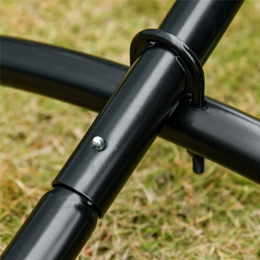 STRUTTURA PER AMACA UNIVERSALE DA ESTERNO IN METALLO, 300X90X100 CM, NERO