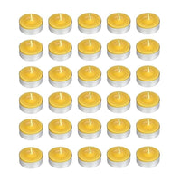 MAURY'S CANDELINE TEA LIGHT 30 PZ GIALLE CON OLIO DI CITRONELLA E BASE IN METALLO