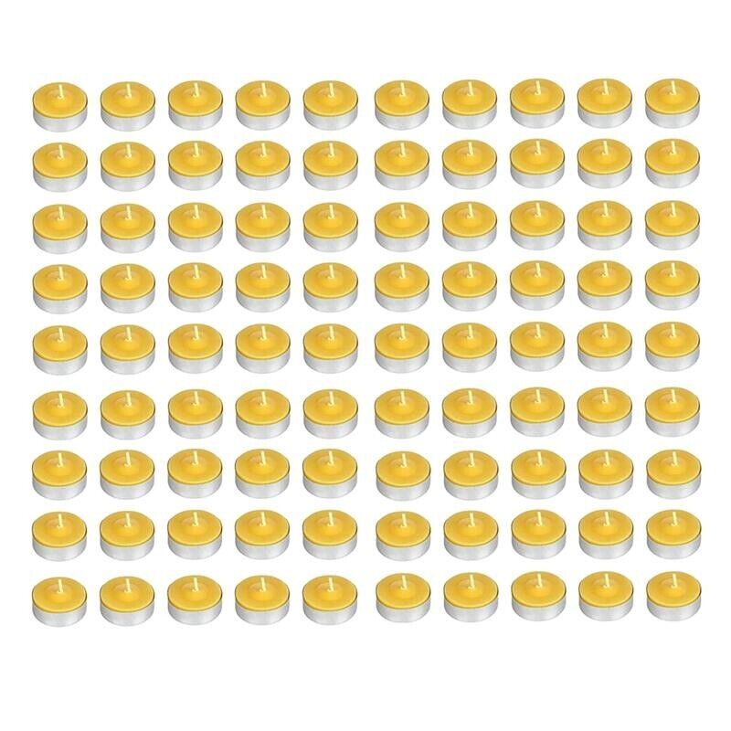 MAURY'S CANDELINE TEA LIGHT 90 PZ GIALLE CON OLIO DI CITRONELLA E BASE IN METALLO