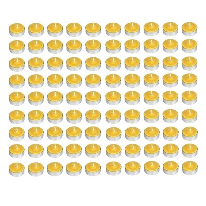 MAURY'S CANDELINE TEA LIGHT 90 PZ GIALLE CON OLIO DI CITRONELLA E BASE IN METALLO