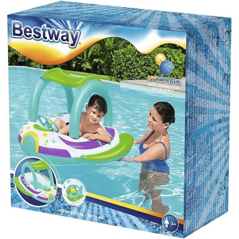 BESTWAY GONFIABILE NAVICELLA PER RAGAZZI CON FINESTRELLA PER VEDE L'ACQUA 3+