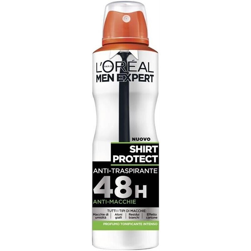 SET 2 L'OREAL PARIS MEN EXPERT DEODORANTE SPRAY DA 150ML SHIRT PROTECT