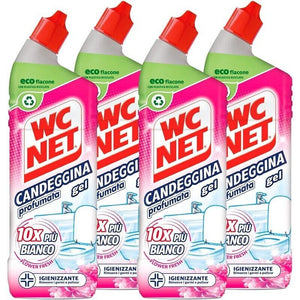 WC NET SET 4 CONFEZIONI GEL CANDEGGINA PROFUMATA 700 ML L'UNA