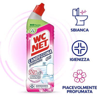 WC NET SET 4 CONFEZIONI GEL CANDEGGINA PROFUMATA 700 ML L'UNA