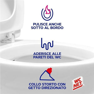 WC NET SET 2 CONFEZIONI GEL CANDEGGINA PROFUMATA 700 ML L'UNA