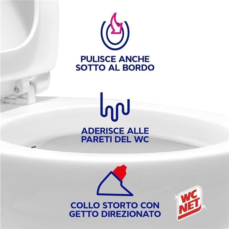 WC NET SET 4 CONFEZIONI GEL CANDEGGINA PROFUMATA 700 ML L'UNA