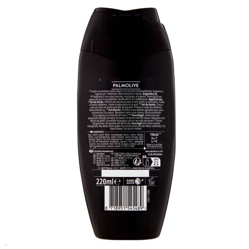 PALMOLIVE BAGNOSCHIUMA 220 ML NATURALS MEN REFRESHING CORPO E VISO 3 IN 1 OKY