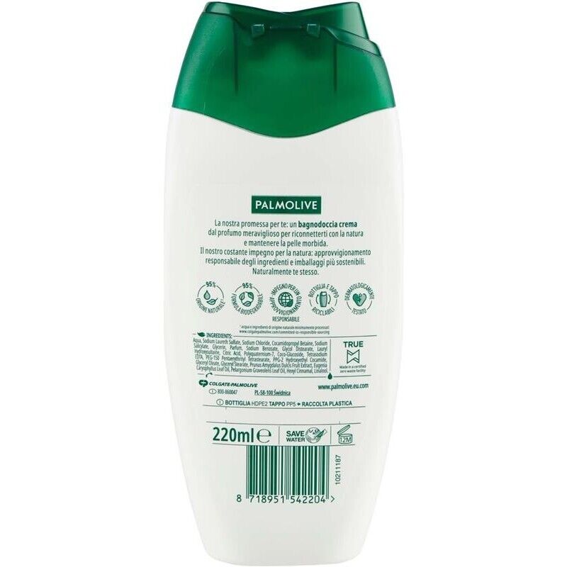 PALMOLIVE BAGNOSCHIUMA 220 ML NATURALS FIORI DI MANDORLO E LATTE IDRATANTE