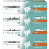 MENTADENT DENTIFRICIO SET 4 CONFEZIONI PROTEZIONE CARIE PROFESSIONAL RIMINALIZZA I DENTI 75ML L'UNO PROTECT+ CARIE