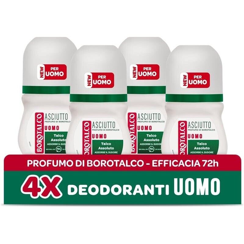 BOROTALCO SET 4 PZ DEO ROLL-ON 50 ML L'UNO NEW ASCIUTTO