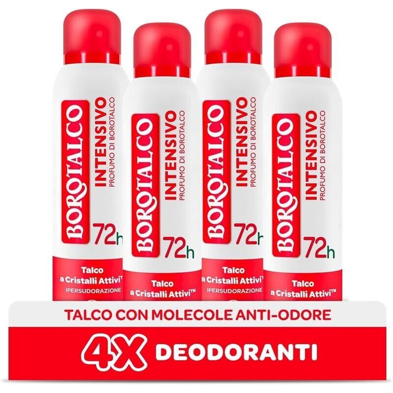 BOROTALCO SET 4 PZ DEO SPRAY 150 ML L'UNO NEW INTENSIVO PROFUMO DI BOROTALCO 72H