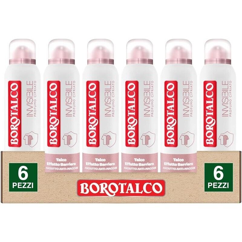 BOROTALCO SET 6 PZ DEO SPRAY 150 ML L'UNO NEW PROFUMO CIPRIATO ROSA