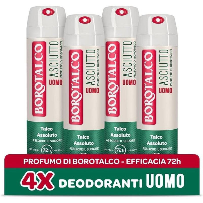BOROTALCO SET 4 PZ DEO SPRAY 150 ML L'UNO NEW PROFUMO DI BOROTALCO DA UOMO + ASCIUTTO