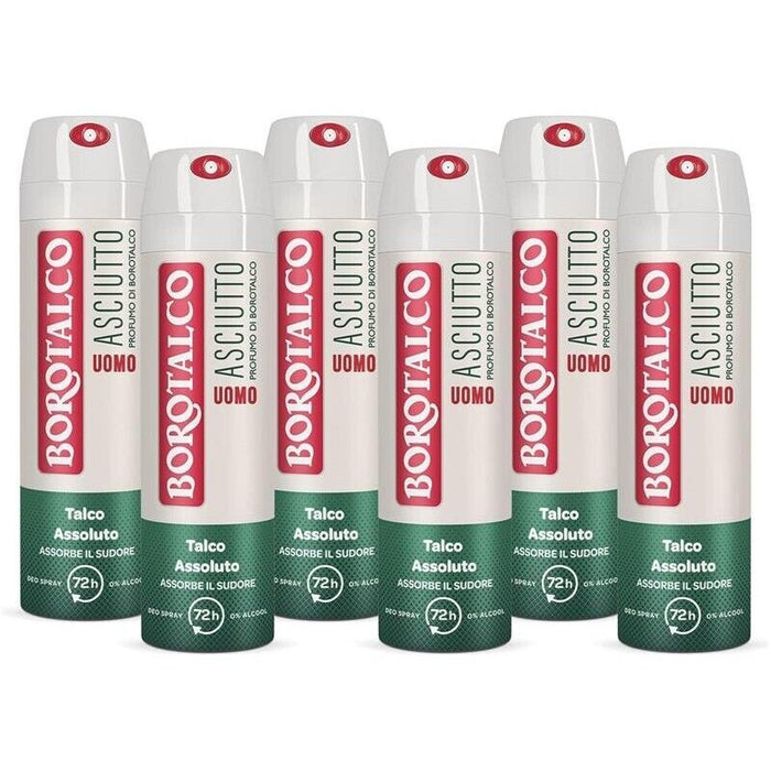 BOROTALCO SET 6 PZ DEO SPRAY 150 ML L'UNO NEW PROFUMO DI BOROTALCO DA UOMO + ASCIUTTO