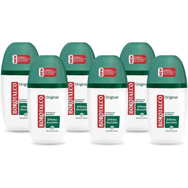 BOROTALCO SET 6 PZ DEO VAPO 75ML L'UNO NEW ORIGINAL PROFUMO DI BOROTALCO + ASCIUTTO