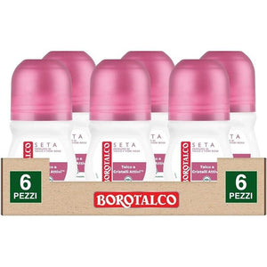 BOROTALCO ROLL-ON SET 6 PZ 50 MLL'UNO FORMULA SENZA ALCOOL EFFICACIA FRESCA 48HAI FIORI DI ROSA