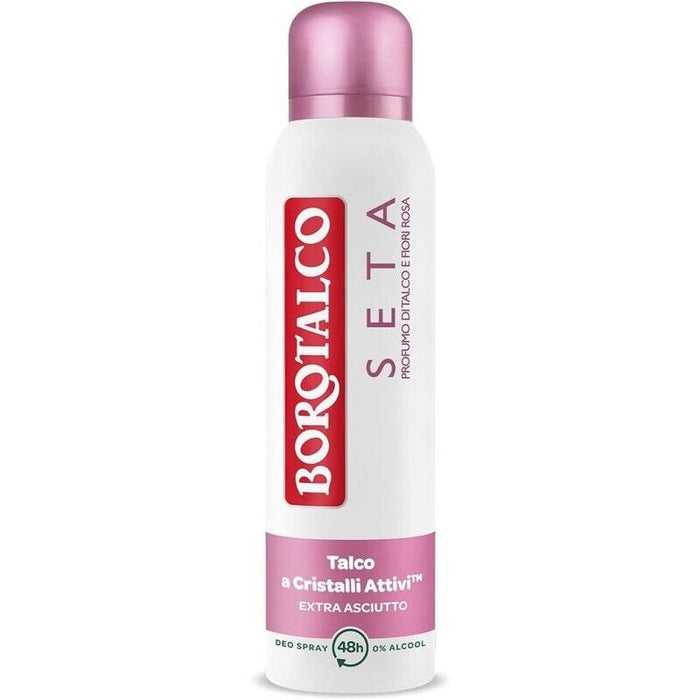 BOROTALCO SET 4 PZ DEO SPRAY 150 ML L'UNO NEW SETA PROFMO DI TALCO E FIORI ROSA