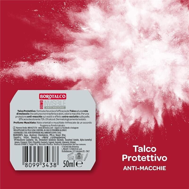 BOROTALCO ROLL-ON SET 6 PZ UOMO 50 ML L'UNO FORMULA SENZA ALCOOL EFFICACIA FRESCA 48H ROSSO