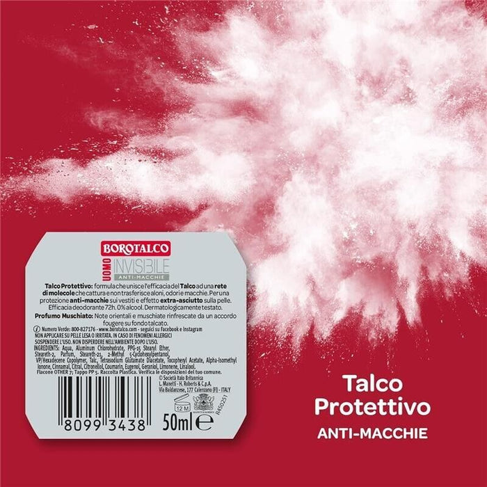 BOROTALCO ROLL-ON SET 4 PZ UOMO 50 ML'UNO FORMULA SENZA ALCOOL EFFICACIA FRESCA 48H ROSSO