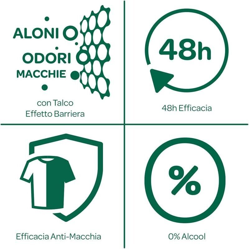 BOROTALCO ROLL-ON SET 4 PZ UOMO 50 ML'UNO FORMULA SENZA ALCOOL EFFICACIA FRESCA 48H ROSSO