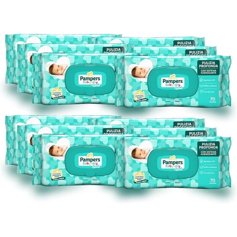 PAMPERS 300 PZ SALVIETTE UMIDIFICATE BAMBINI BABY FRESH