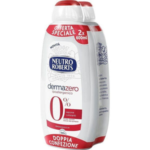 NEUTRO ROBERTS SET 2 PZ BAGNODOCCIA DERMAZERO IPOALLERGENICO DA 600 ML L'UNO
