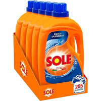 SOLE SET 5 PZ DETERSIVO LAVATRICE 3 IN 1 BIANCO SPLENDENTE 205 LAVAGGI 1.845 L L'UNO