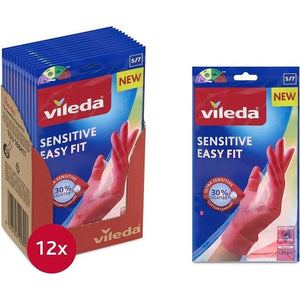 GUANTI VILEDA SET 12 PZ SENSITIVE EASY FIT IN NITRILE TAGLIA S
