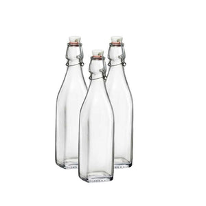 MAURY'S SET 3 BOTTIGLIE SWING BOTTIGLIA IN VETRO CON CAPIENZA DA 0.50 LT