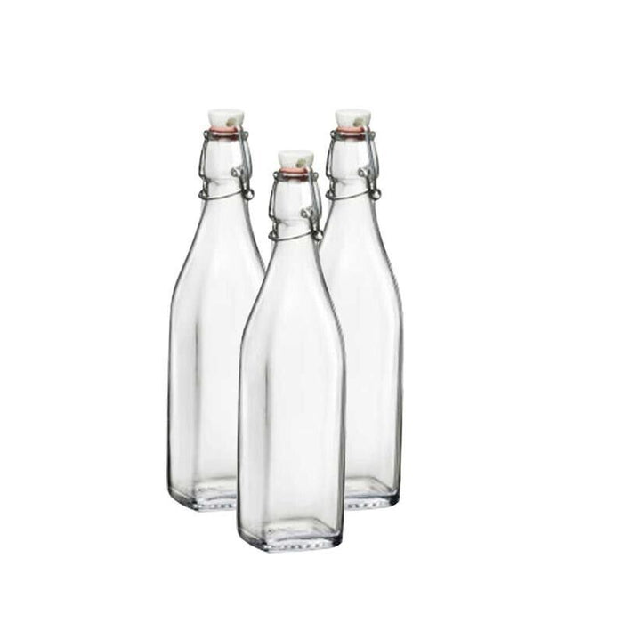 MAURY'S SET 3 BOTTIGLIE SWING BOTTIGLIA IN VETRO CON CAPIENZA DA 0.50 LT