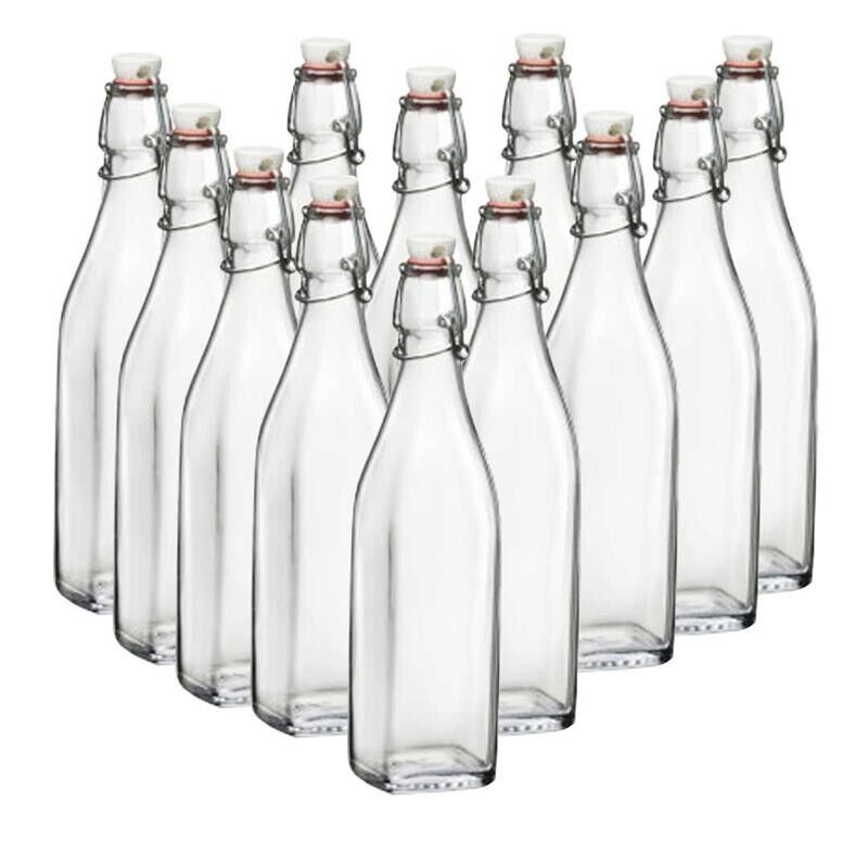 MAURY'S SET 12 SWING BOTTIGLIE IN VETRO CON CAPIENZA DA 0.50LT