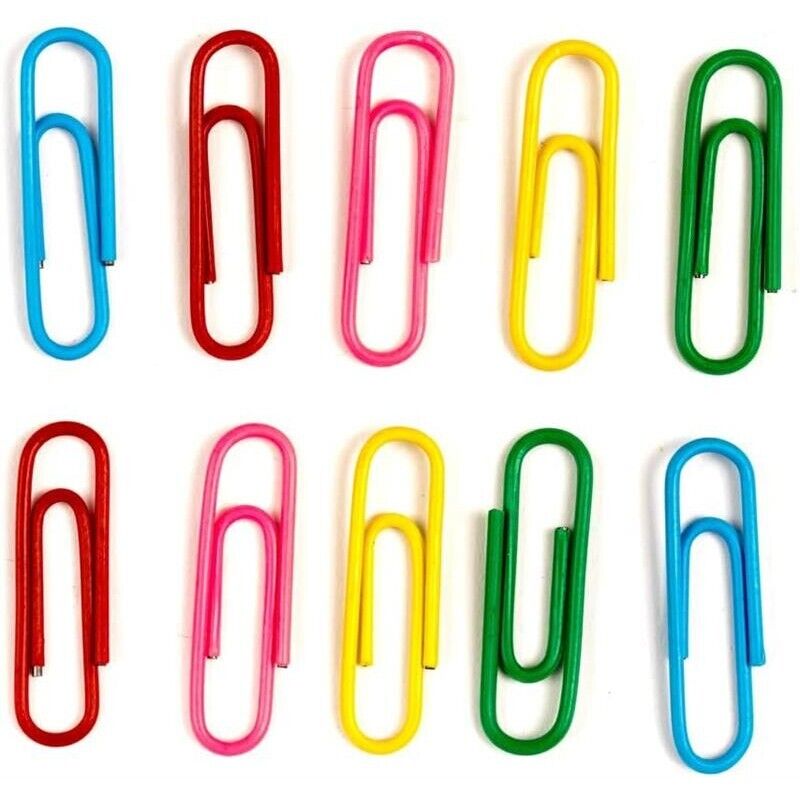 ATTACHES PICCOLE IN ACCIAIO IDEALI PER FERMARE I FOGLI 200 PZ COLORATE