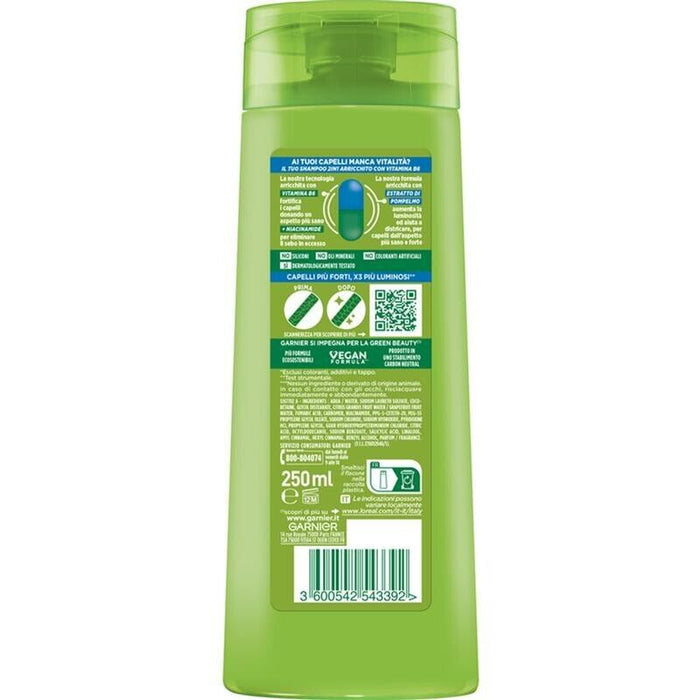 GARNIER FRUCTIS SET 3 PZ  SHAMPOO 2 IN 1 PIU FORTI X3 PIU LUMINOSI 250 ML L'UNO PER CAPELLI NORMALI ESTRATTO DI POMPELMO