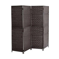 SEPARE IN VIMINI DA INTERNO CON 4 PANNELLI E STRUTTURA DA 180X180 CM MARRONE