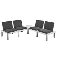 MAURY'S MOLOK SALOTTO DA GIARDINO CON CUSCINI 5 PZ BIANCO