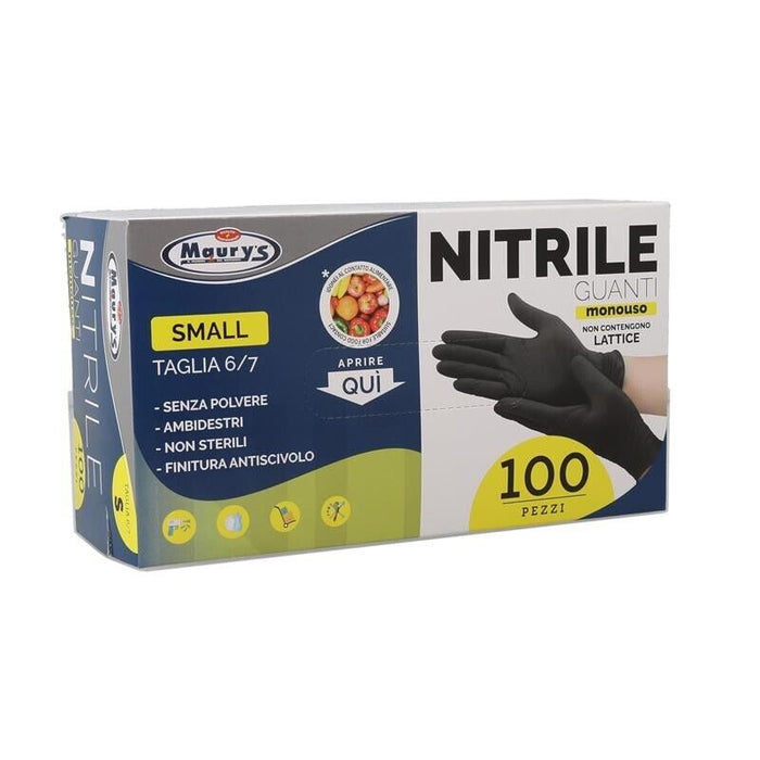 PERFECT HOUSE GUANTI IN NITRILE IN CONFEZIONE DA 100PZ TG S COLORE NERO