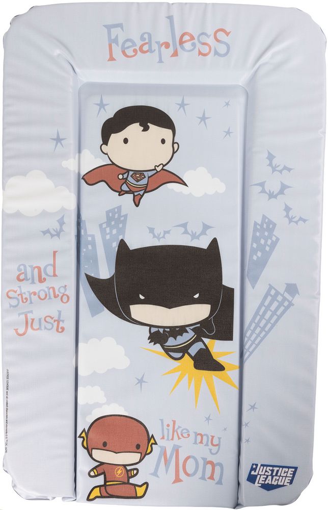 Justice League Batman, Flah, Superman materassino fasciatoio morbido cm 73x48,5x3