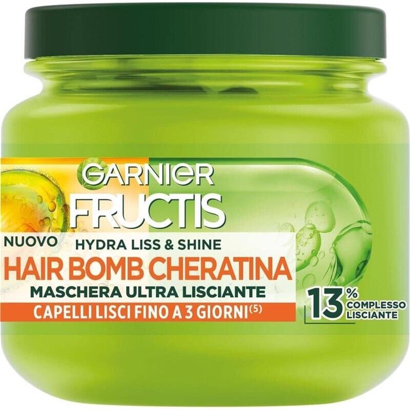 GARNIER FRUCTIS MASCHERA ULTRA LISCIANTE PER CAPELLI CRESPI E RIBELLI CON ARGAN E CHERATINAHYDRA LISS & SHINE 320 ML