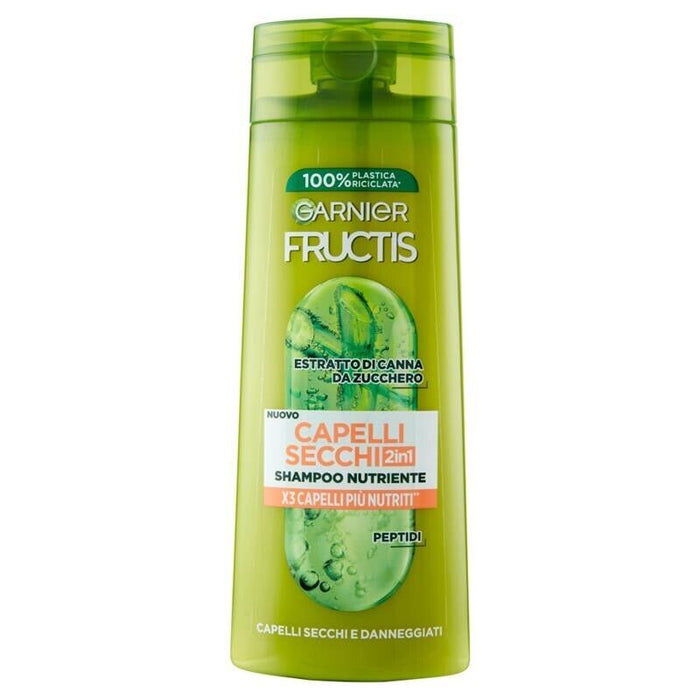 GARNIER FRUCTIS SET 3 PZ SHAMPOO 250 ML L'UNO PER CAPELLI SECCHI E DANNEGGIATI 2IN1 NUTRIENTE X3 CAPELLI PIU NUTRITI