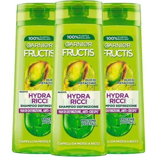 GARNIER FRUCTIS 3 PZ SHAMPOO 250 ML L'UNO HYDRA RICCI 96 ORE DI DEFINITIONE ANTI-CRESPO X CAPELLI DA MOSSI A RICCI
