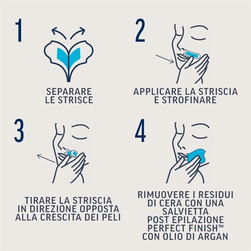 VEET EXPERT STRISCE DEPILATORIE VISO PER PELLI SENSIBILI 36 STRISCE + 6 SALVIETTE POST-EPILAZIONE