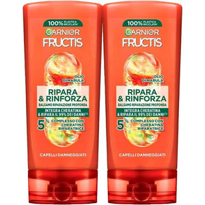GARNIER FRUCTIS SET 2 CONFEZIONI BALSAMO RIPARA & RINFORZA CAPELLI DANNEGGIATI 200 ML L'UN