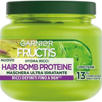 GARNIER FRUCTIS SET 2 PEZZI MASCHERA PER CAPELLI DA MOSSI A RICCI ANTI-CRESPO MORBIDI E LUMINOSI HYDRA RICCI 320 ML L'UNA